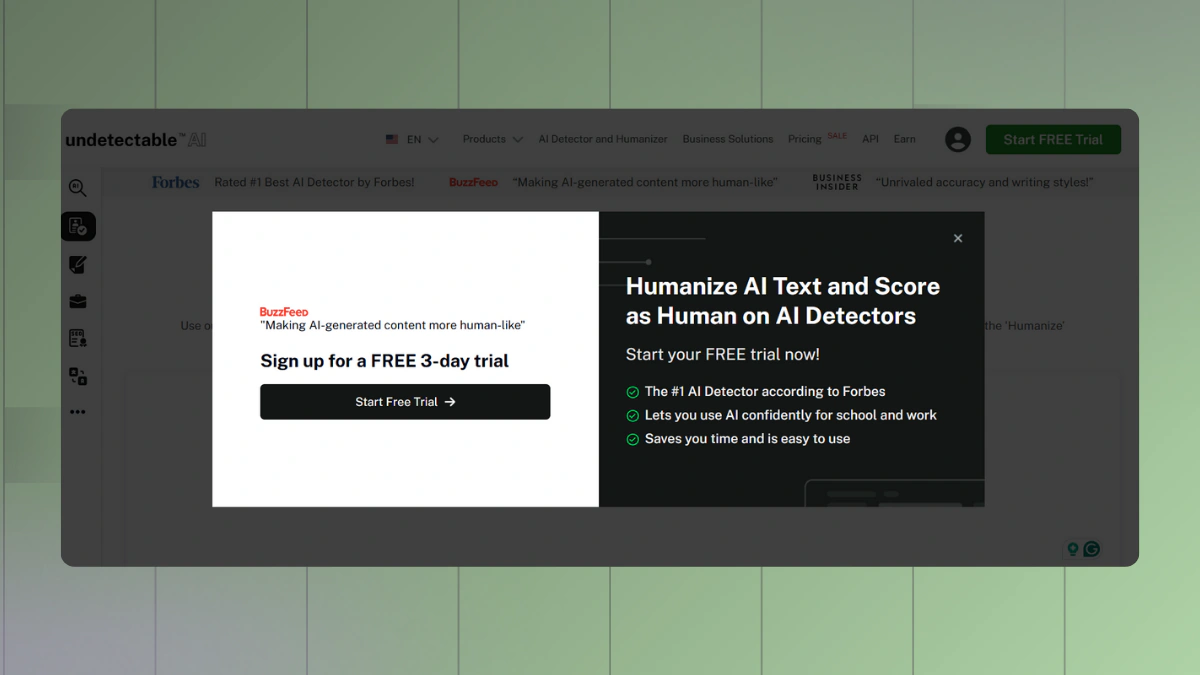 UndetectableAI feedback