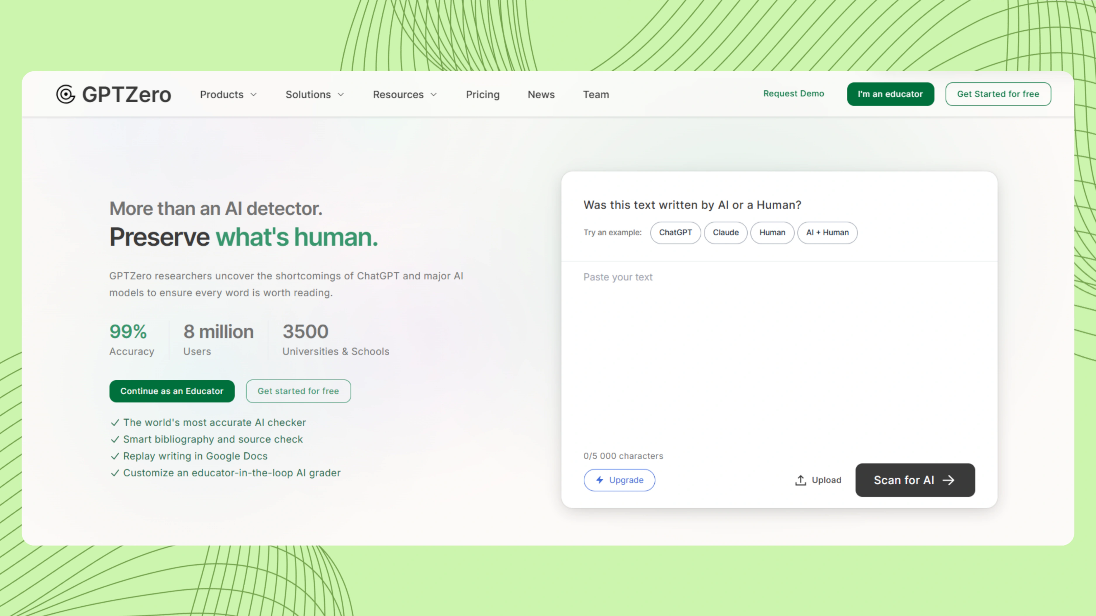 GPTZero _ Best AI detection tool for AI-generated content