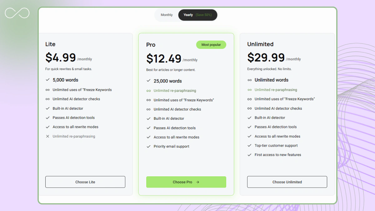 GPTinf's affordable pricing