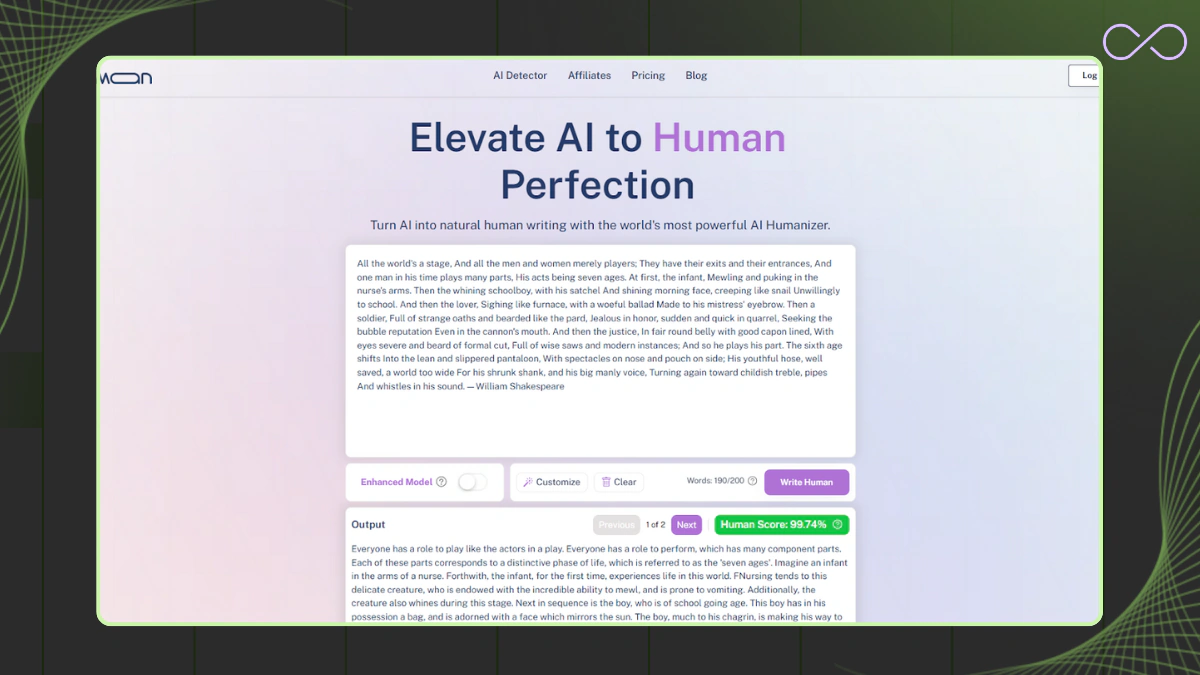 WriteHuman - bypass detection tool