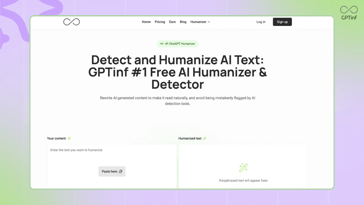 GPTinf - Best QuillBot Humanizer Alternative