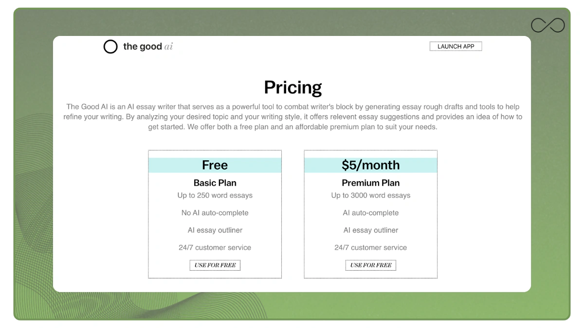 The Good AI - Pricing