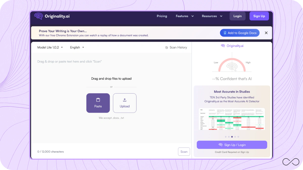 Sapling Alternative - Originality AI Detector