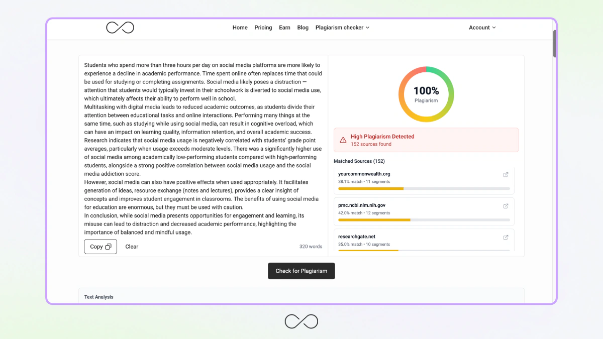 Best Plagiarism Checker - GPTinf