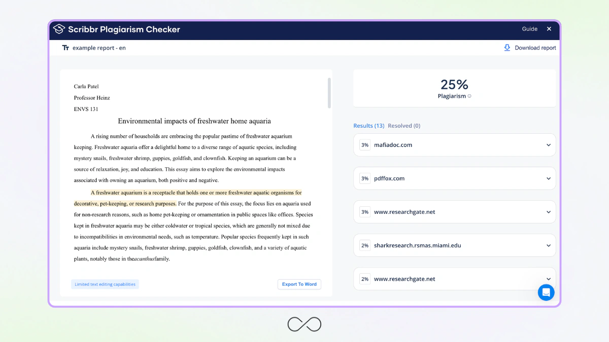 Scribbr Plagiarism Checker