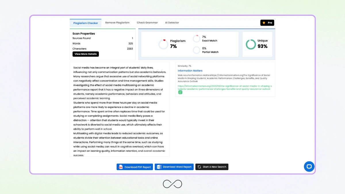 DupliChecker Plagiarism Checker